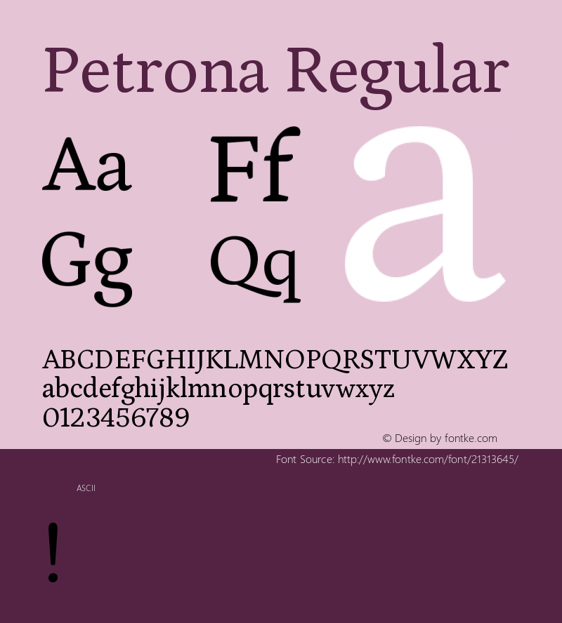 Petrona Regular 图片样张