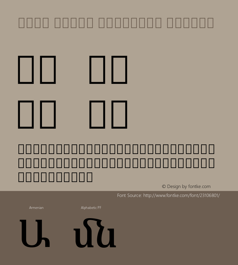 NotoSerifArmenian-Medium Version 1.000; ttfautohint (v1.6)图片样张