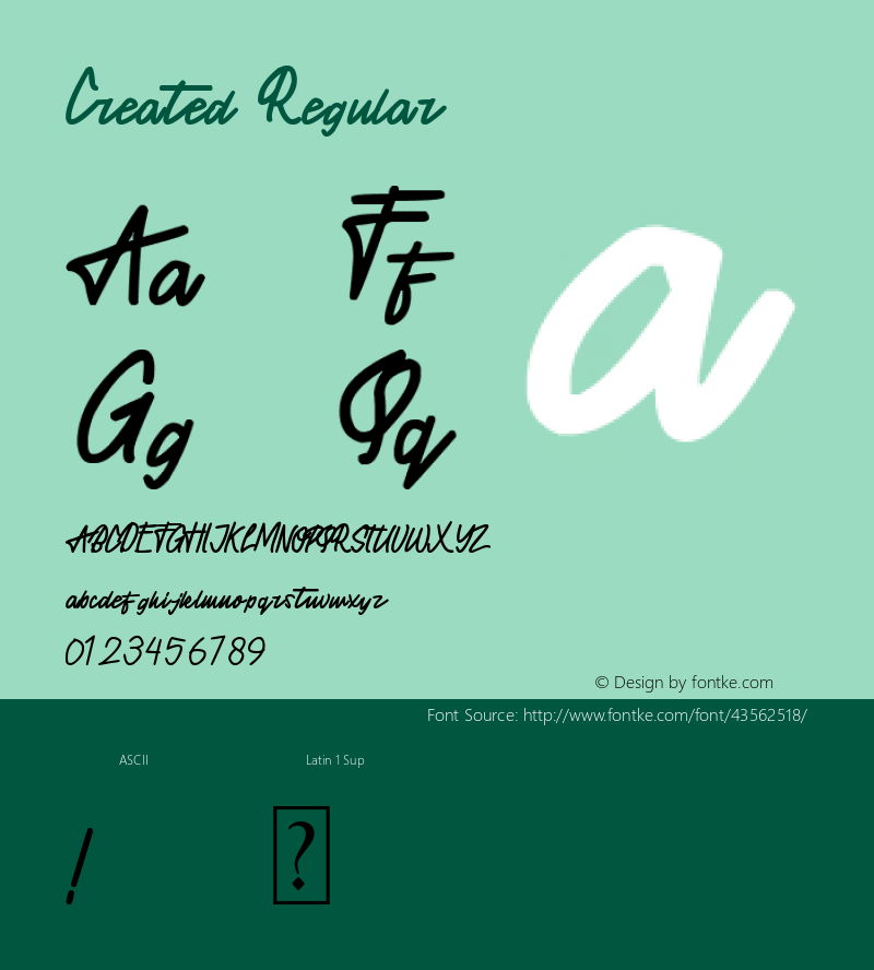 Created Version 0.003;October 23, 2019;FontCreator 12.0.0.2525 32-bit图片样张