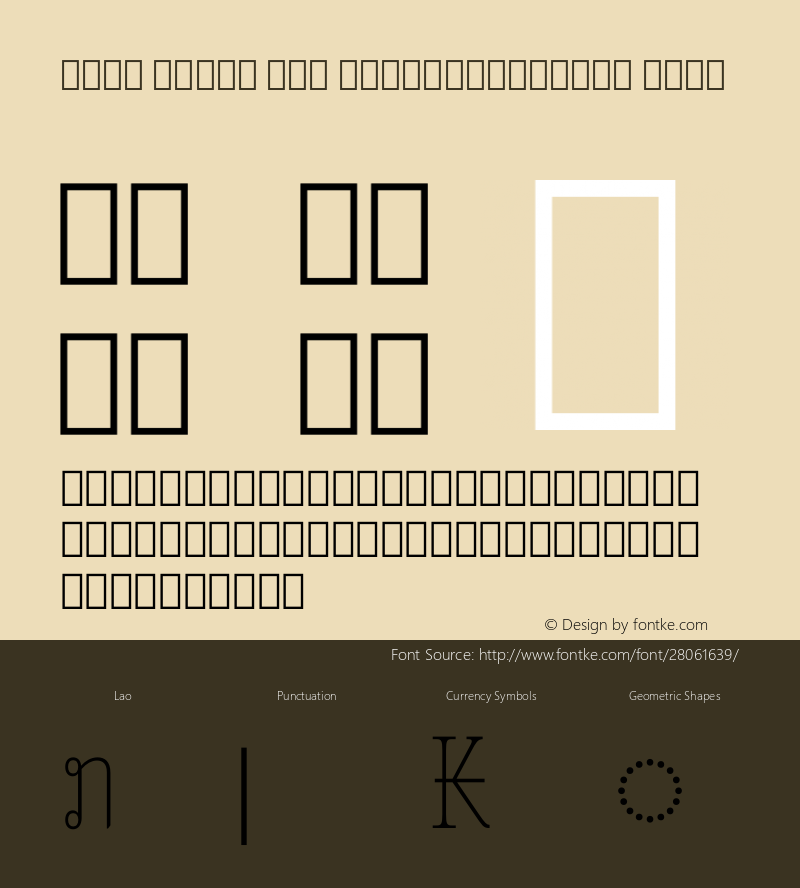 Noto Serif Lao ExtraCondensed Thin Version 2.000图片样张