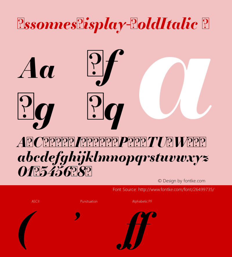☞EssonnesDisplay-BoldItalic Version 1.000 2015 initial release;com.myfonts.easy.james-todd.essonnes.display-bold-italic.wfkit2.version.4t2R图片样张
