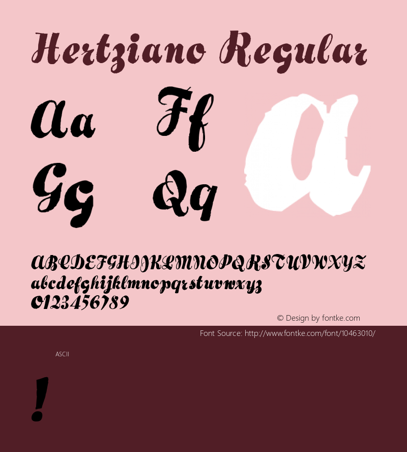 Hertziano Regular Version 1.000 2013 initial release图片样张