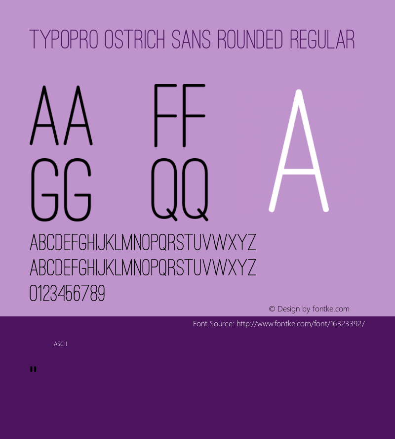 TypoPRO Ostrich Sans Rounded Regular Version 1.001;PS 001.001;hotconv 1.0.70;makeotf.lib2.5.58329图片样张