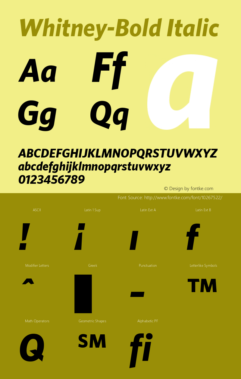 Whitney-Bold Italic 001.000图片样张