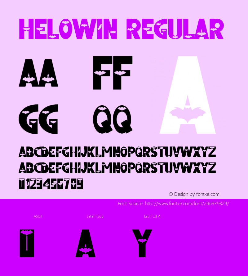 Helowin Version 1.001;Fontself Maker 3.5.6图片样张