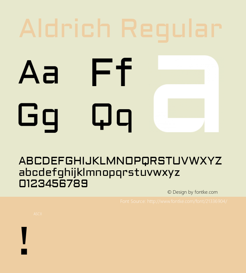 Aldrich Version 1.0图片样张