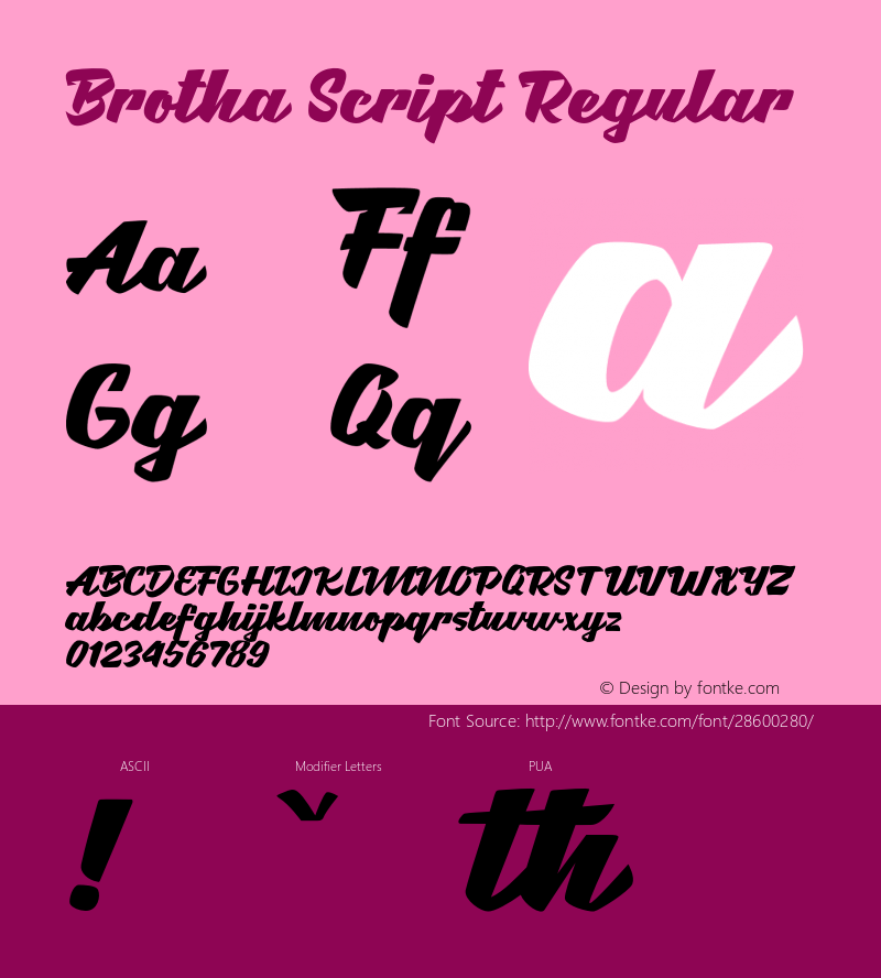 Brotha Script Version 1.000图片样张