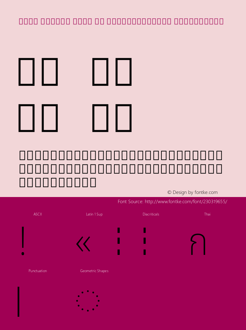 Noto Looped Thai UI SemiCondensed ExtraLight Version 1.00; ttfautohint (v1.8) -l 8 -r 50 -G 200 -x 14 -D thai -f none -a qsq -X 