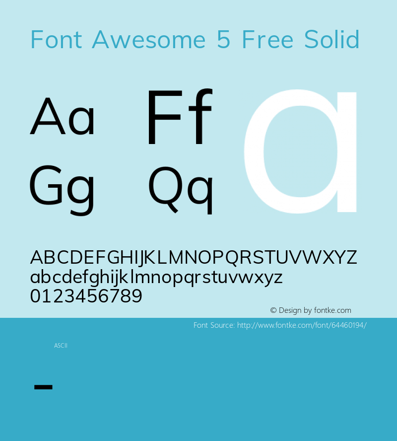 Font Awesome 5 Free Solid 5.1 (build: 1531848288)图片样张