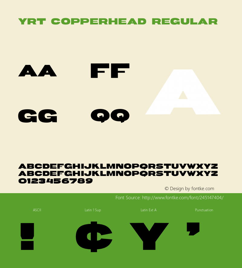 YRT Copperhead Version 1.004;Fontself Maker 3.5.4图片样张