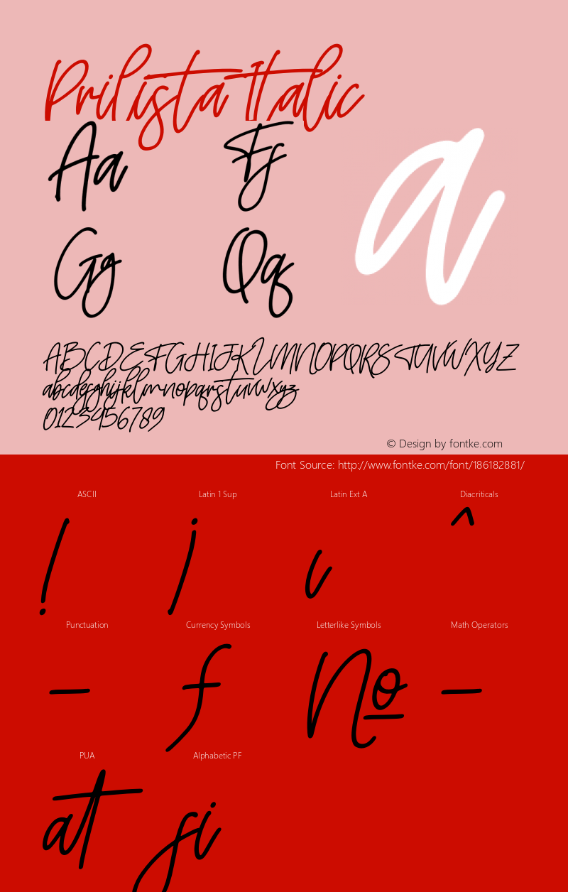 Prilista Italic Version 1.00;July 12, 2021;FontCreator 13.0.0.2683 64-bit图片样张