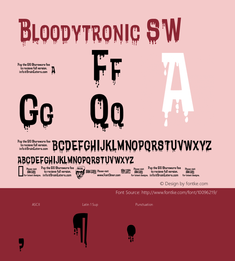 Bloodytronic SW Macromedia Fontographer 4.1.5 10/13/01图片样张