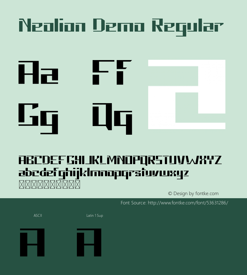 Neolion Demo Version 1.002;Fontself Maker 3.1.2图片样张