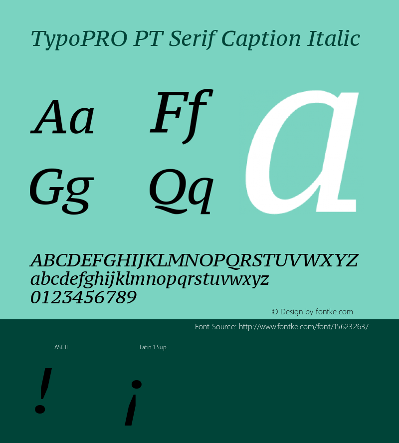 TypoPRO PT Serif Caption Italic Version 1.002图片样张