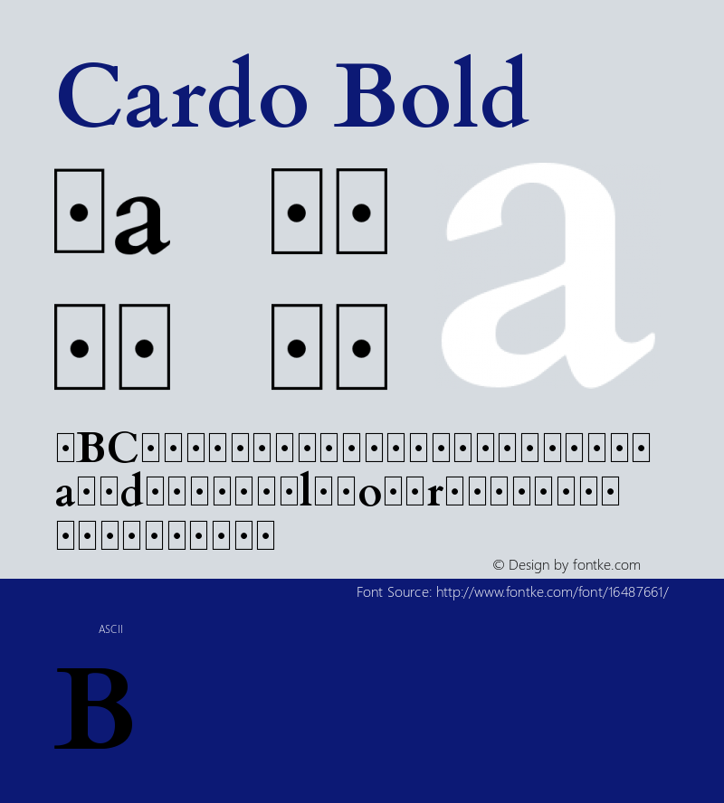 Cardo Bold Version 1.0011图片样张