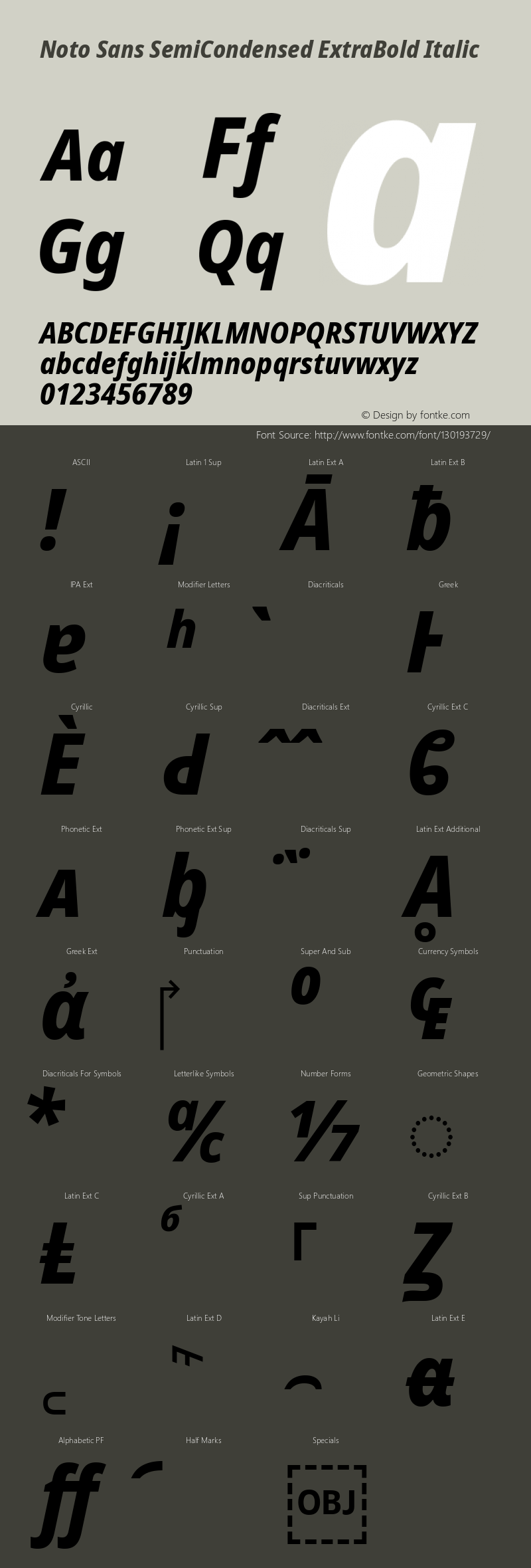 Noto Sans SemiCondensed ExtraBold Italic Version 2.004; ttfautohint (v1.8.3) -l 8 -r 50 -G 200 -x 14 -D latn -f none -a qsq -X 