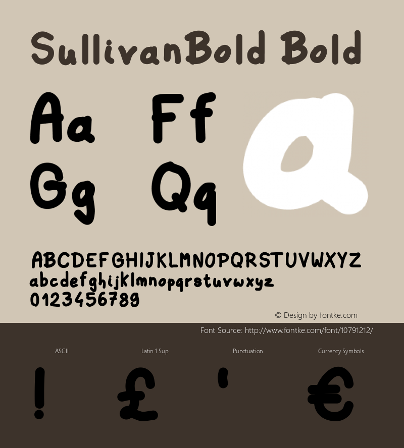 SullivanBold Bold Version 001.000图片样张