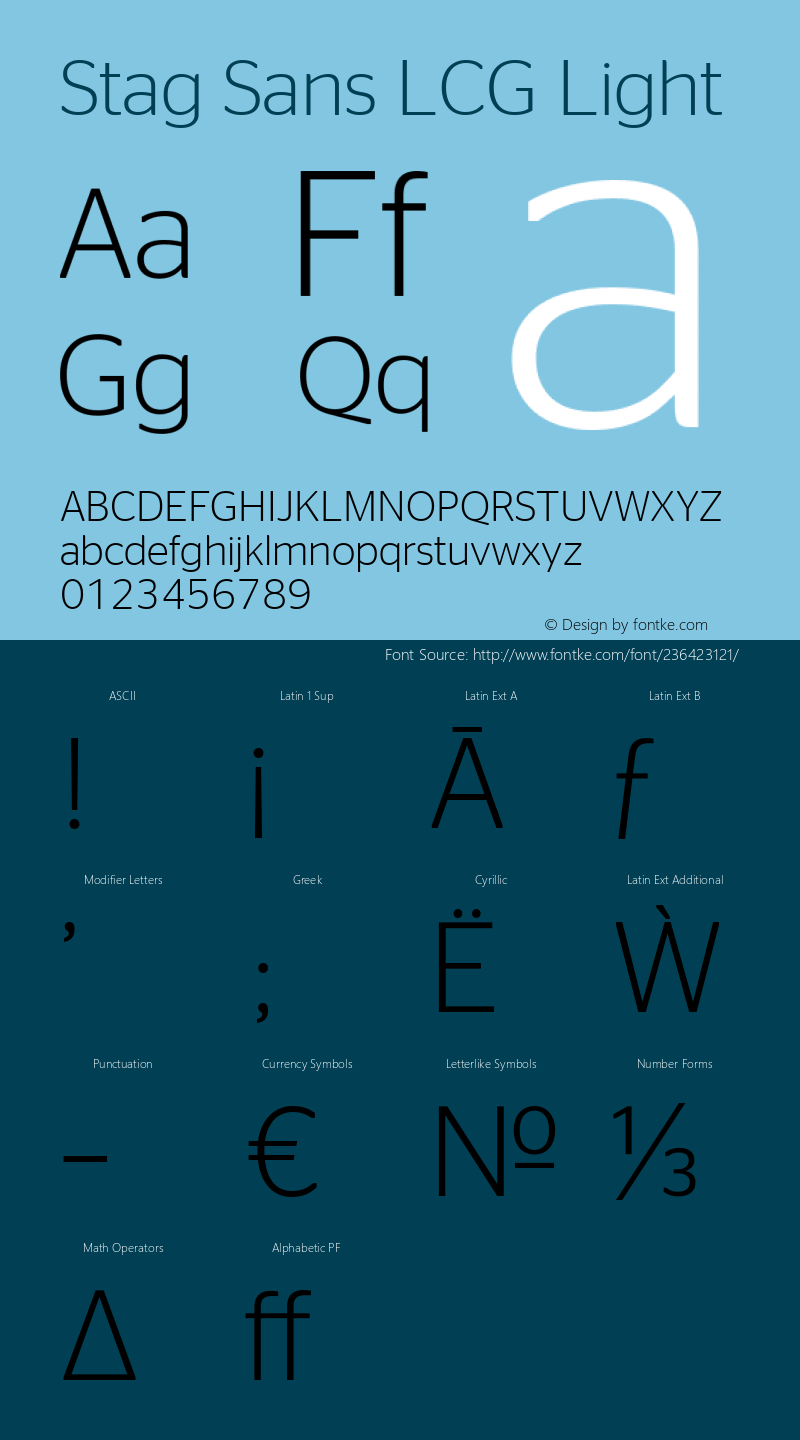 Stag Sans LCG Light Version 1.1 2007图片样张