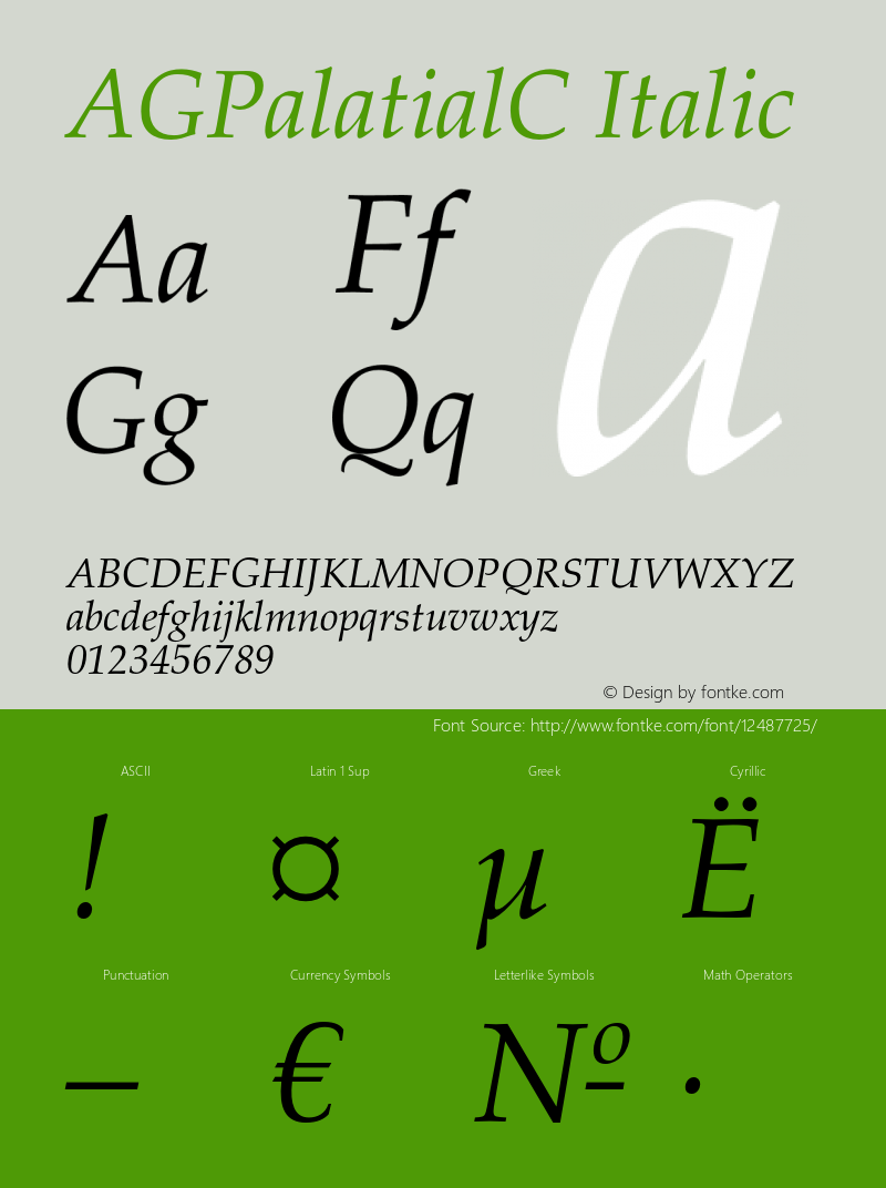 AGPalatialC Italic OTF 1.0;PS 1.000;Core 116;AOCW 1.0 161图片样张