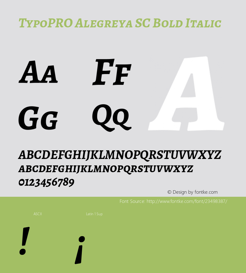 TypoPRO Alegreya SC Bold Italic Version 1.004图片样张