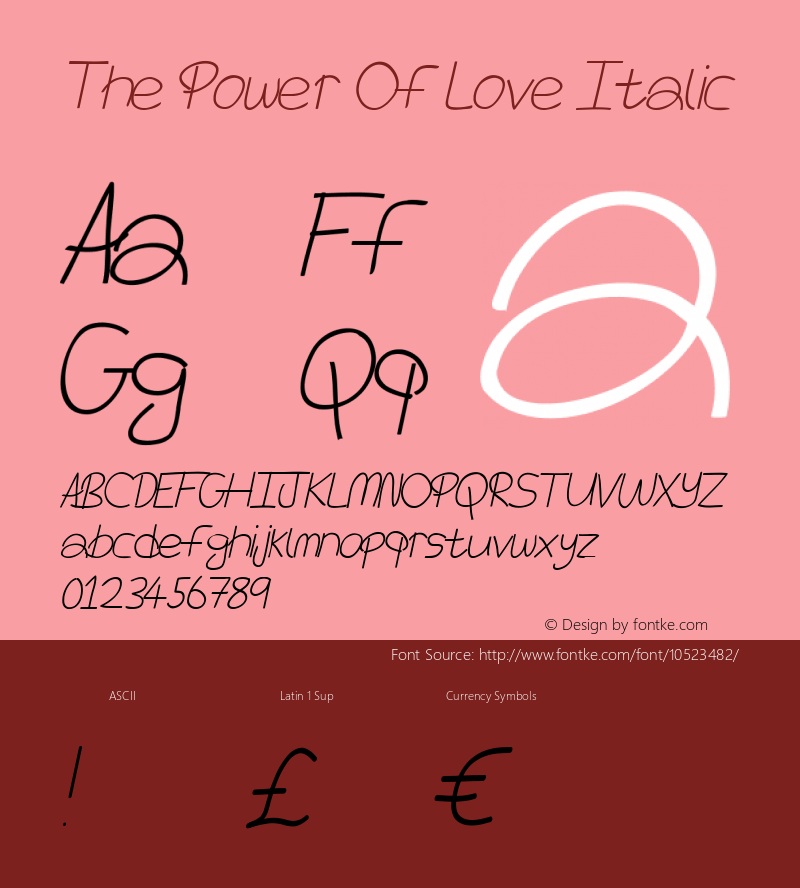 The Power Of Love Italic Unknown图片样张