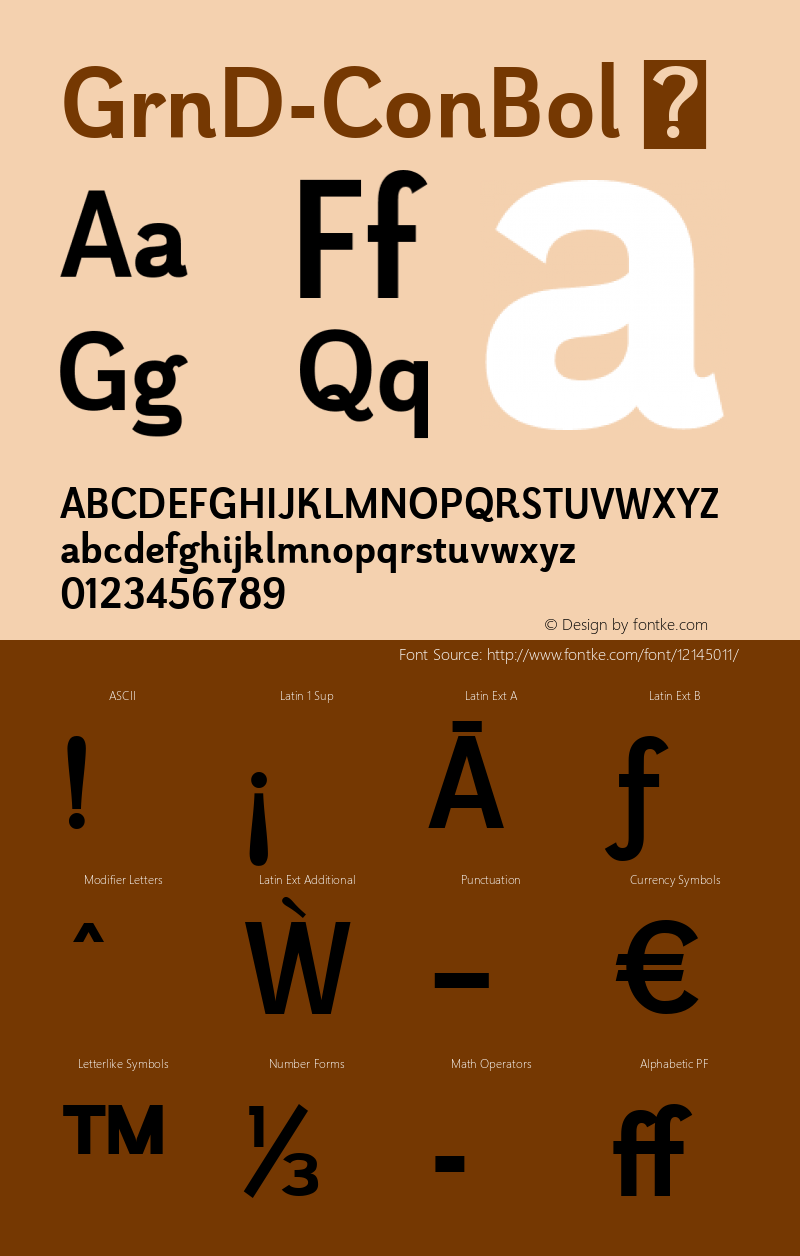 GrnD-ConBol ☞ Version 1.000;com.myfonts.easy.insigne.grenale-2.con-bold.wfkit2.version.457B图片样张