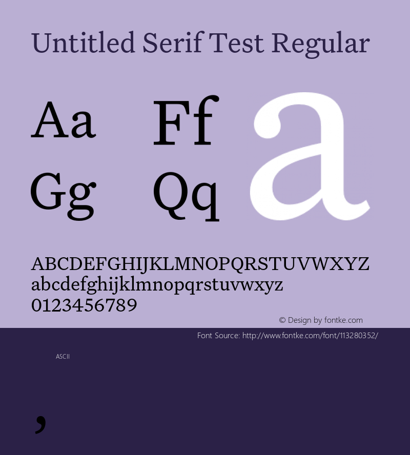 UntitledSerif-RegularTest Version 1.000;PS 1.0;hotconv 16.6.51;makeotf.lib2.5.65220;0图片样张