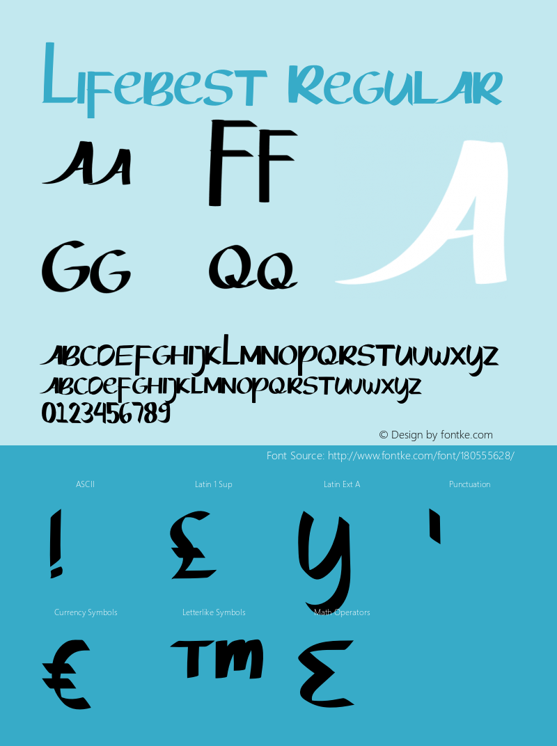 Lifebest Version 1.003;Fontself Maker 3.5.1图片样张