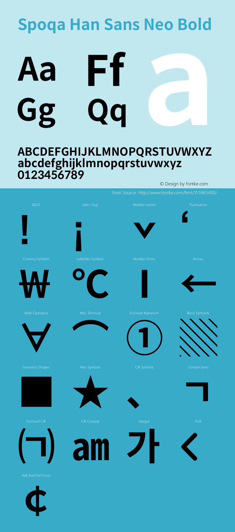 Spoqa Han Sans Neo Bold Bold Version 1.100;hotconv 1.0.109;makeotfexe 2.5.65596图片样张