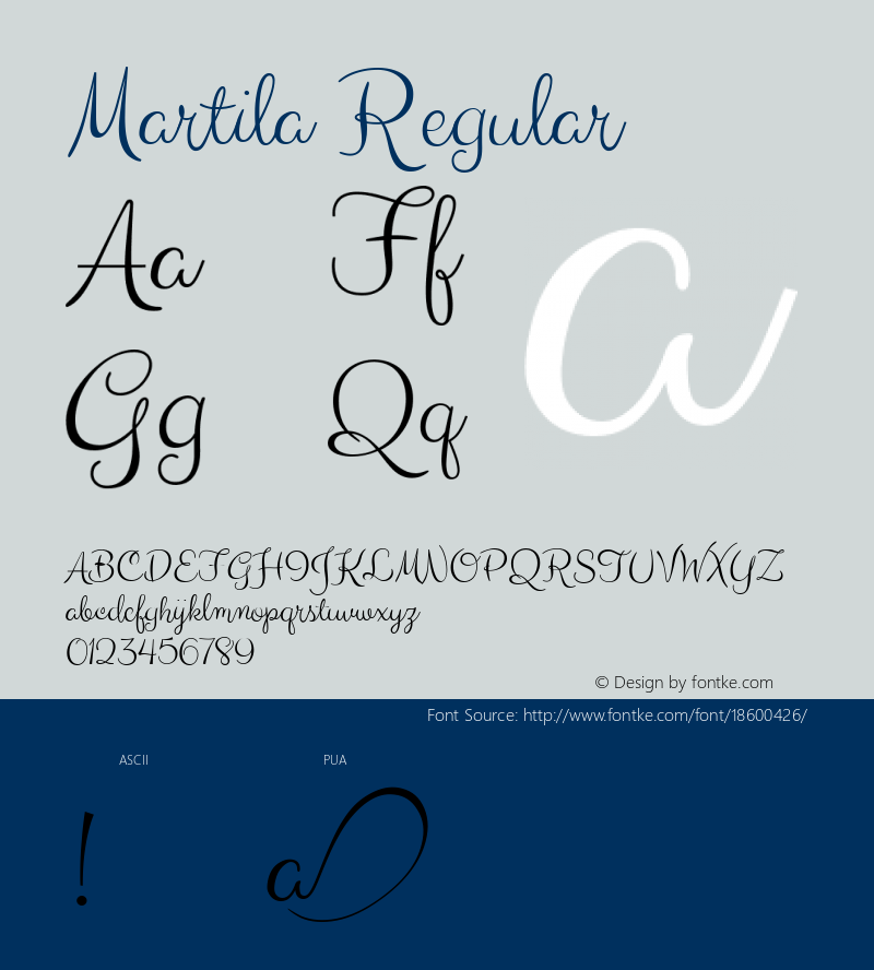 Martila Regular Version 1.000图片样张