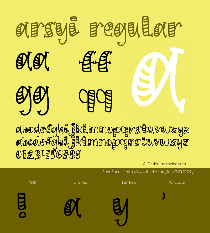 Arsyi Version 1.004;Fontself Maker 3.5.1图片样张