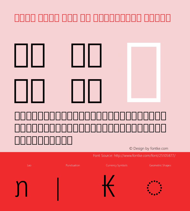 Noto Sans Lao UI Condensed Light Version 2.000图片样张