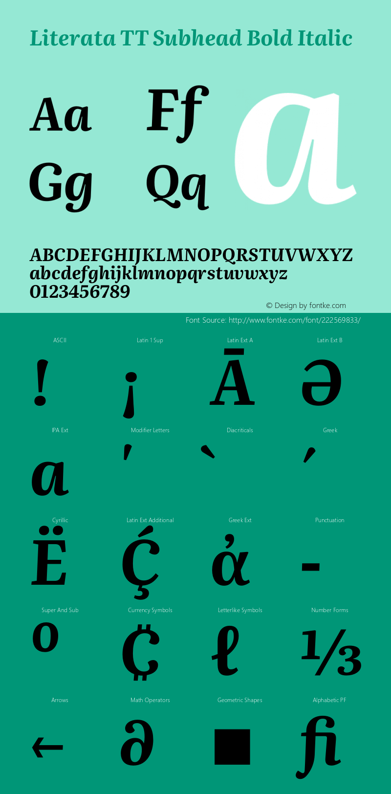 Literata TT Subhead Bold Italic Version 3.002图片样张