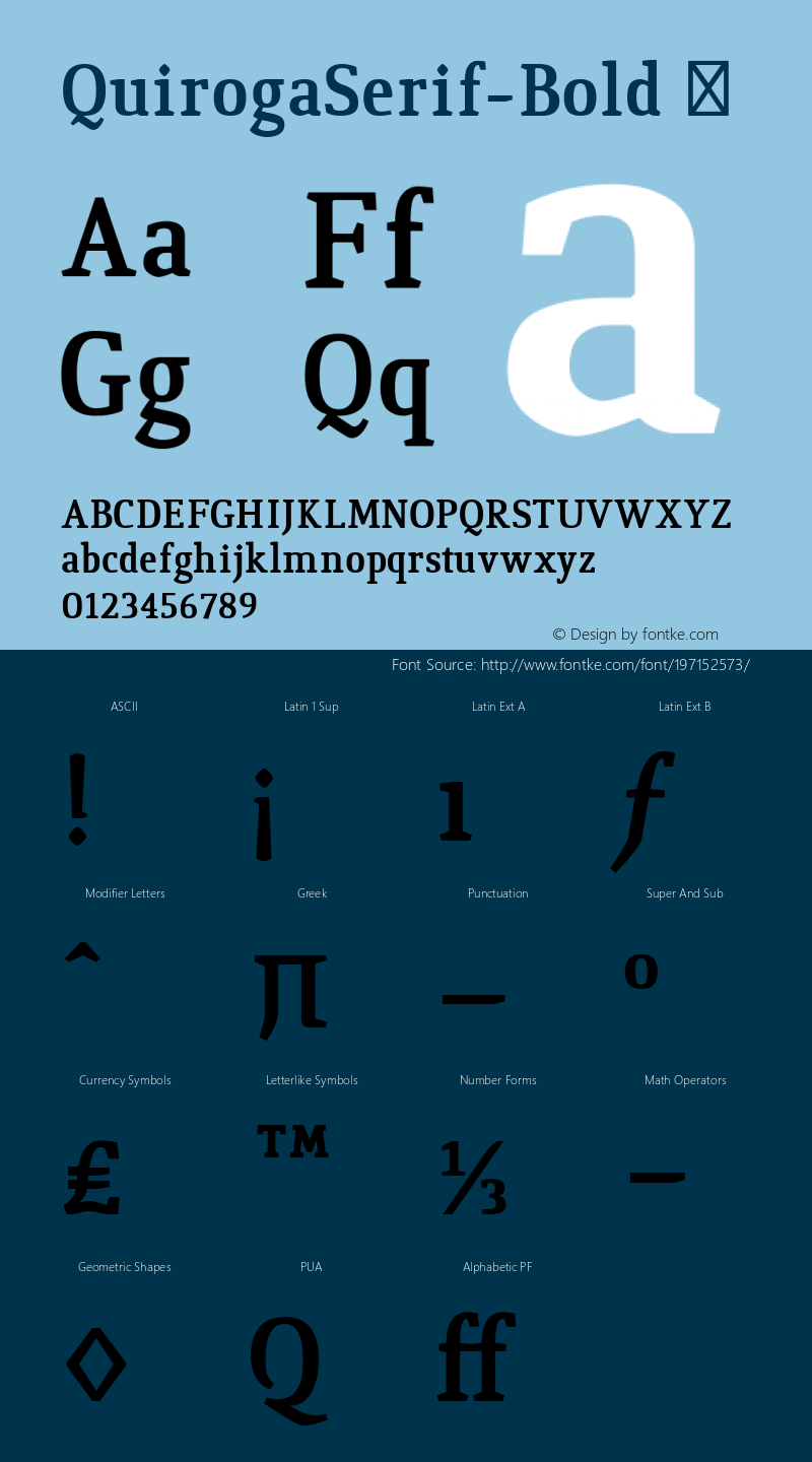 ☞QuirogaSerif-Bold Version 3.200 2007;com.myfonts.easy.tipotype.quiroga-serif.bold.wfkit2.version.3oCm图片样张