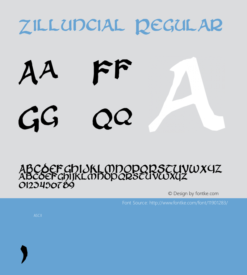 Zilluncial Regular Version 1.00图片样张