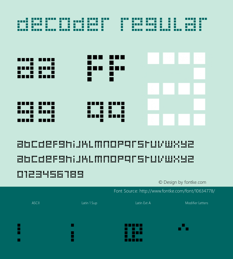 Decoder Regular Version 1.0; 2001图片样张