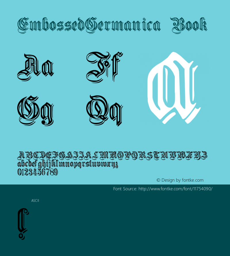 EmbossedGermanica Book Version 001.000图片样张