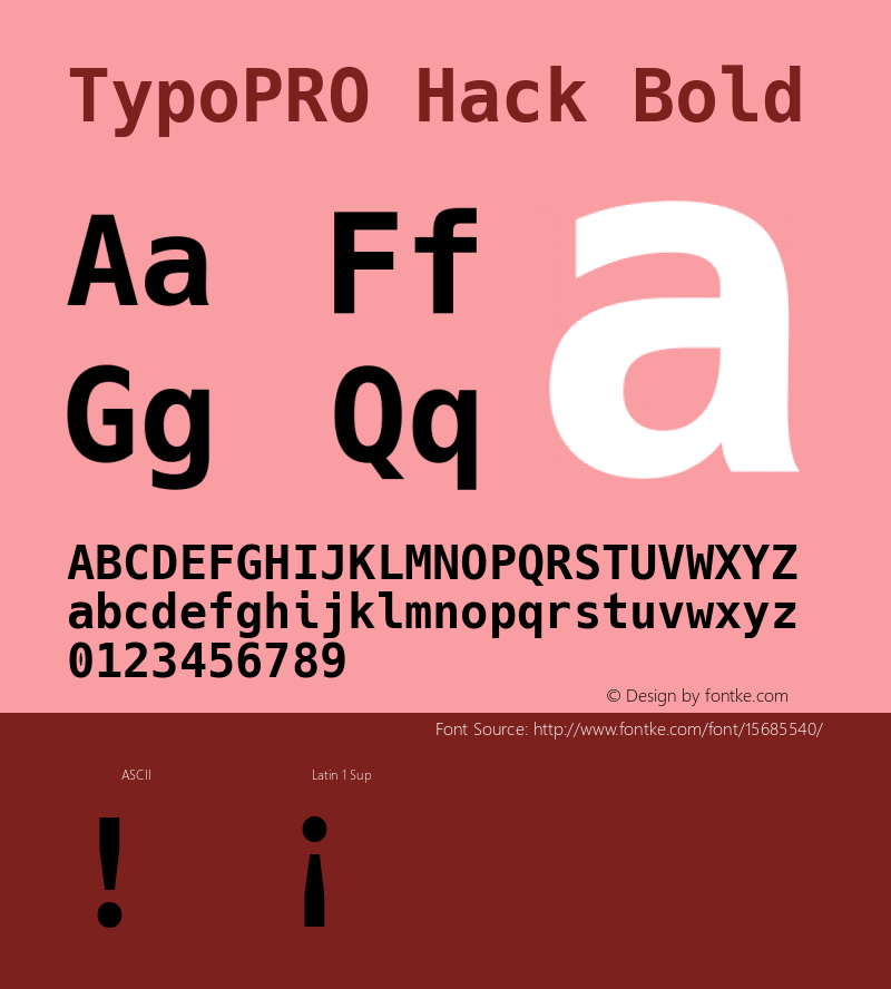 TypoPRO Hack Bold Version 2.013图片样张