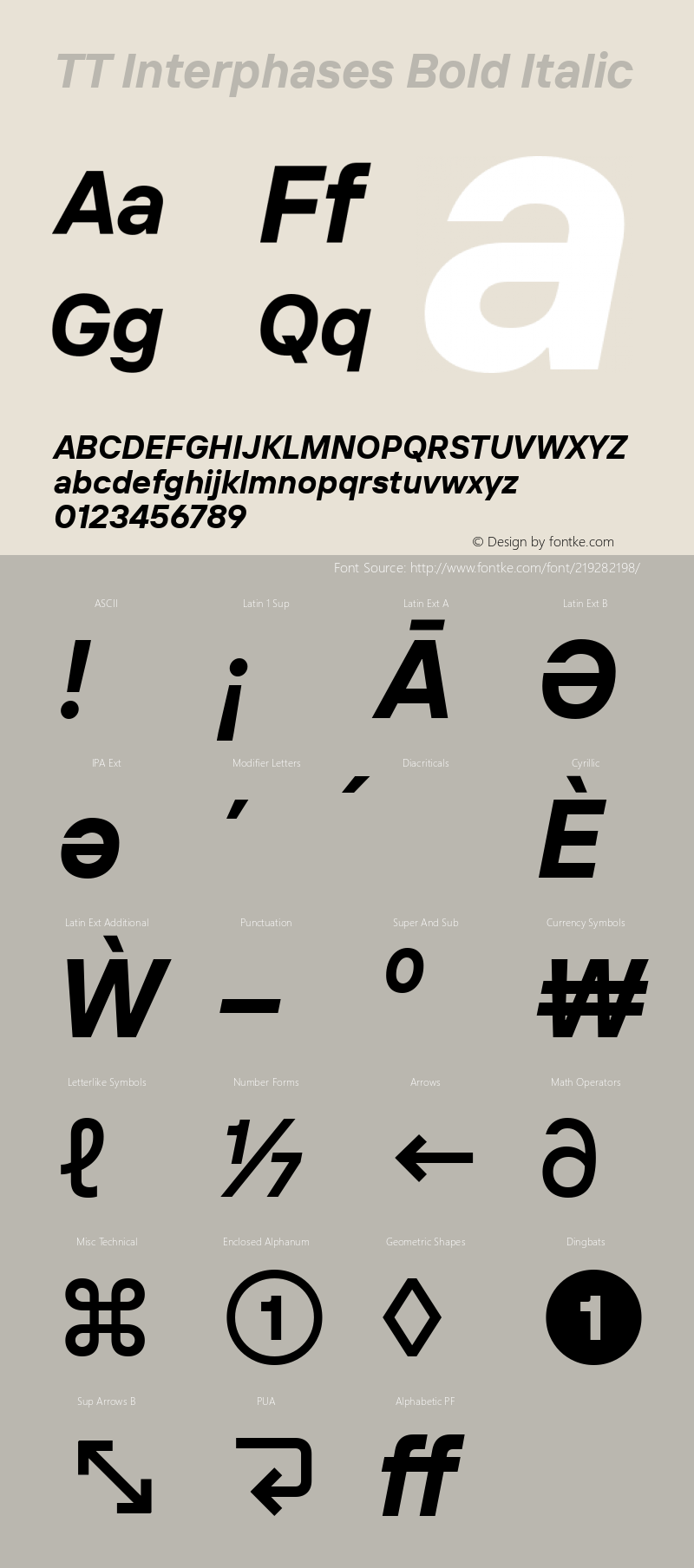 TT Interphases Bold Italic Version 1.040图片样张