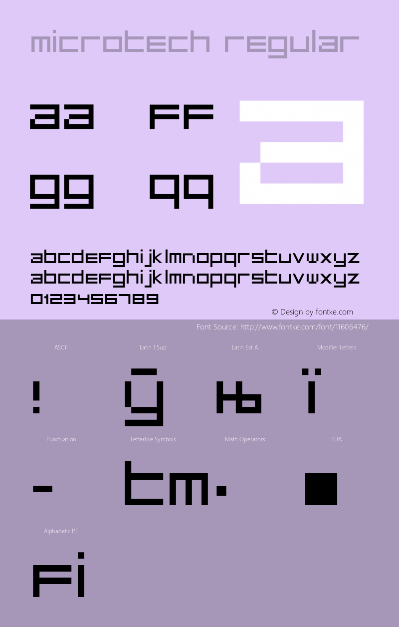 MicroTech Regular Version 1.2; 2001图片样张