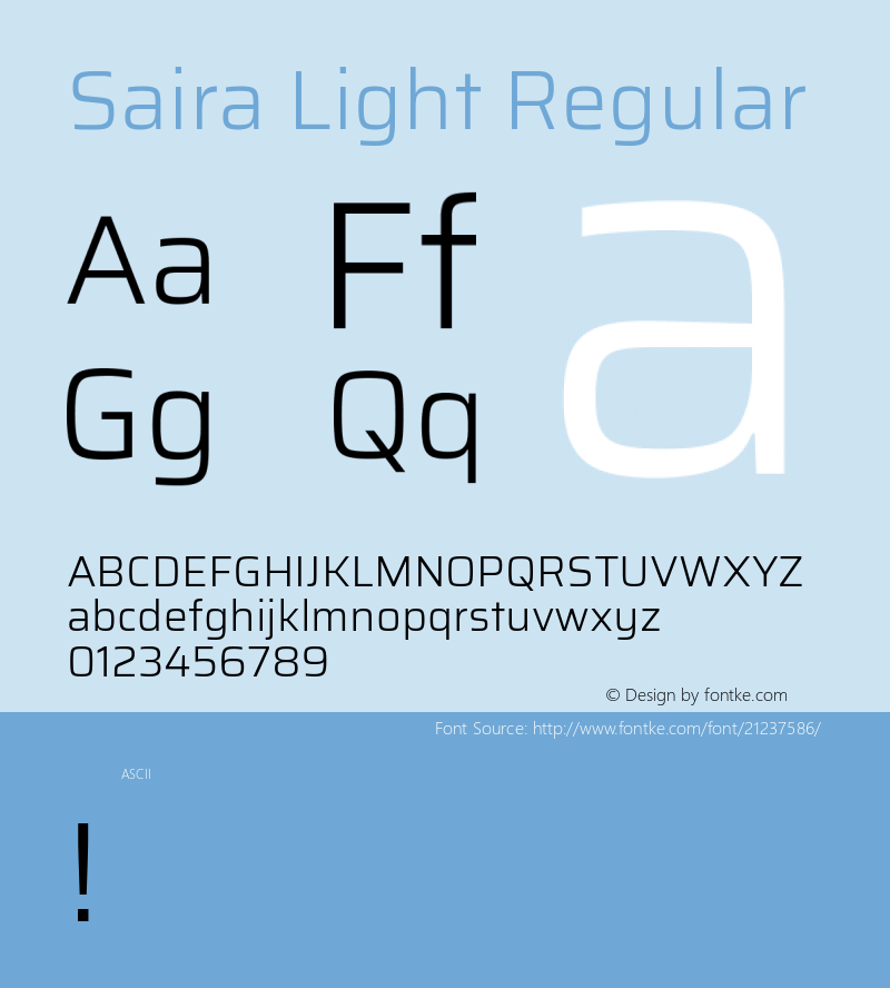 Saira Light Regular 图片样张