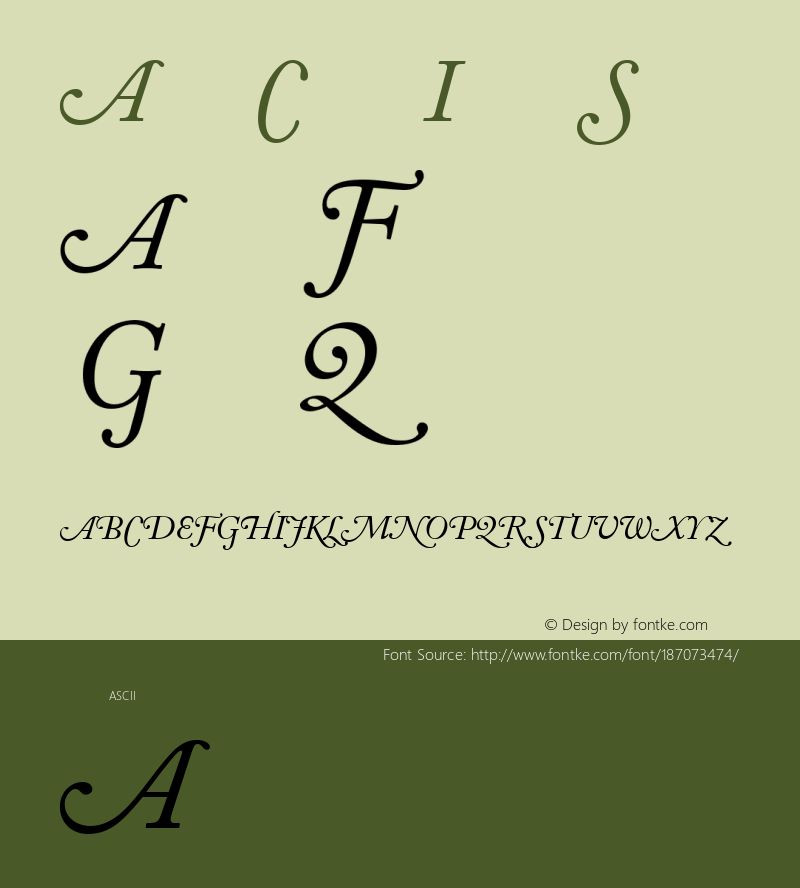 Adobe Caslon Italic Swash 001.002图片样张