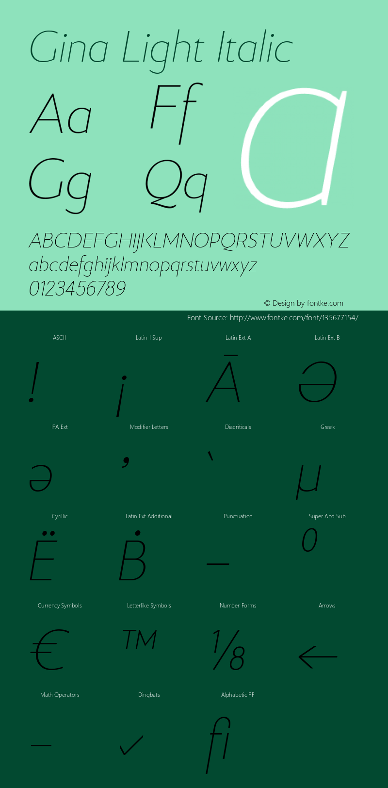 Gina Light Italic 1.000图片样张