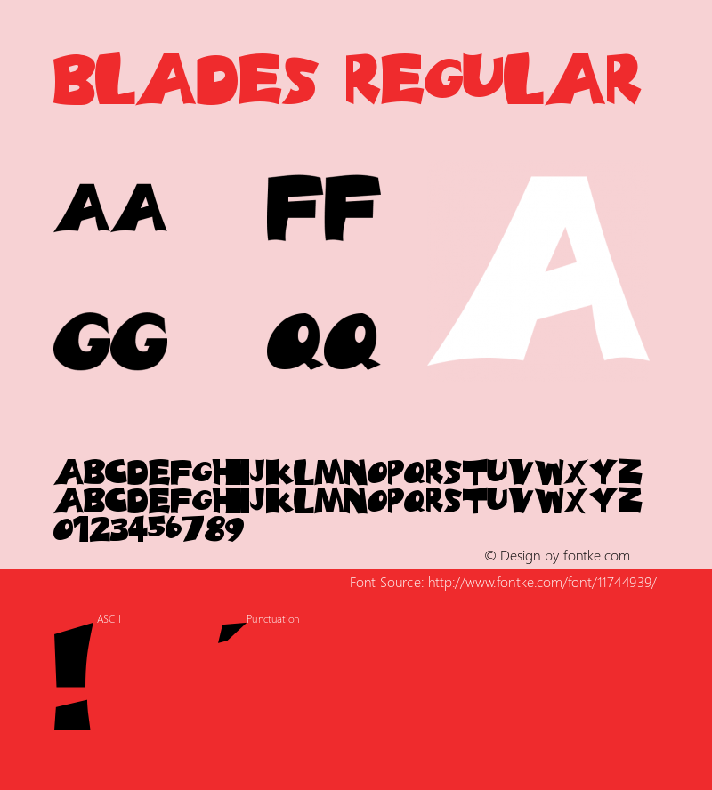 Blades Regular Version Altsys Fontographer图片样张