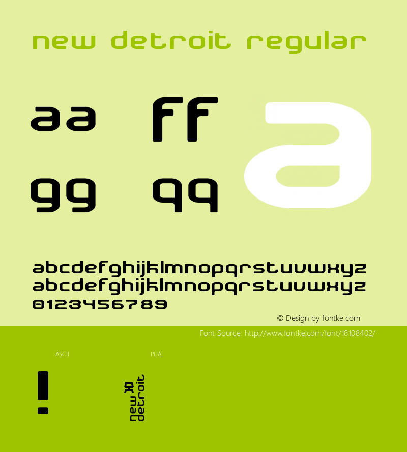 New Detroit Regular 1999; 1.1图片样张