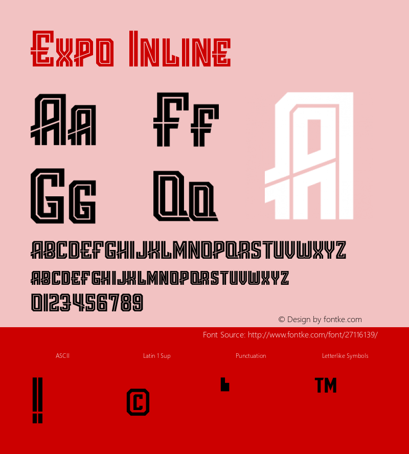 Expo Inline Version 1.002;Fontself Maker 2.3.4图片样张