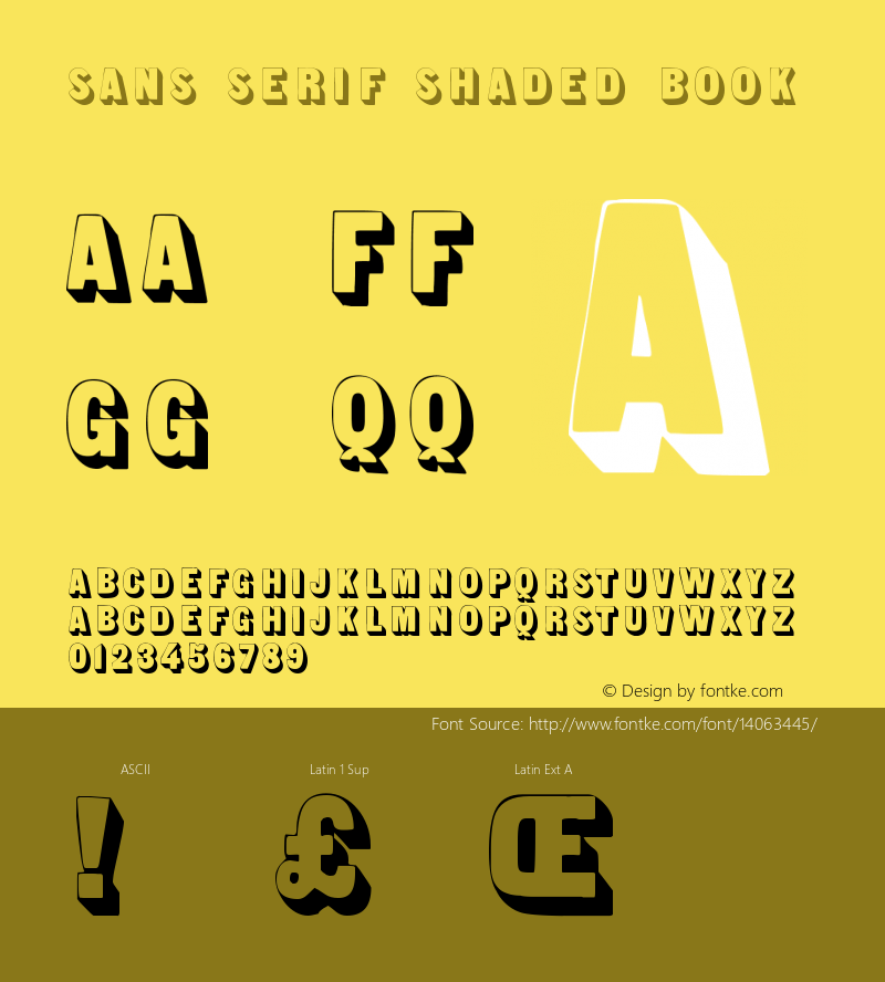 Sans Serif Shaded Book Version 1.0; 2002; initial r图片样张