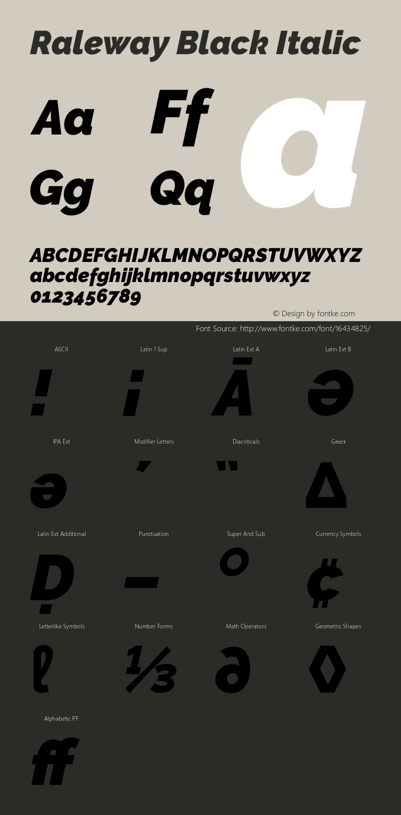 Raleway Black Italic Version 3.000g; ttfautohint (v1.5) -l 8 -r 28 -G 28 -x 14 -D latn -f cyrl -w G -c -X 