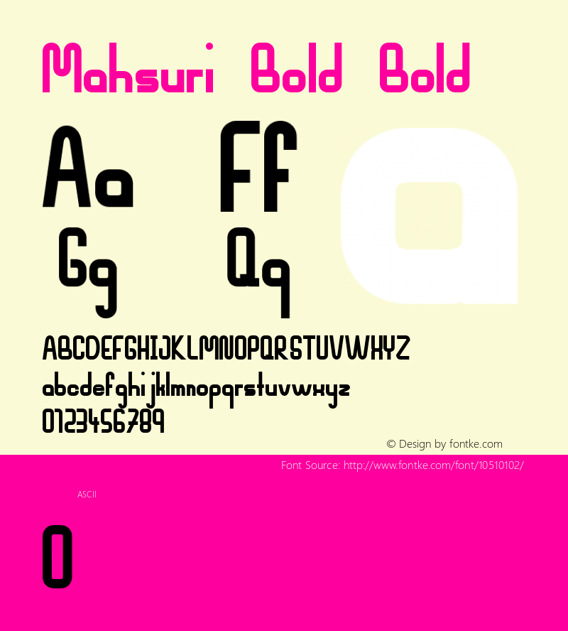 Mahsuri Bold Bold Version 1.0图片样张