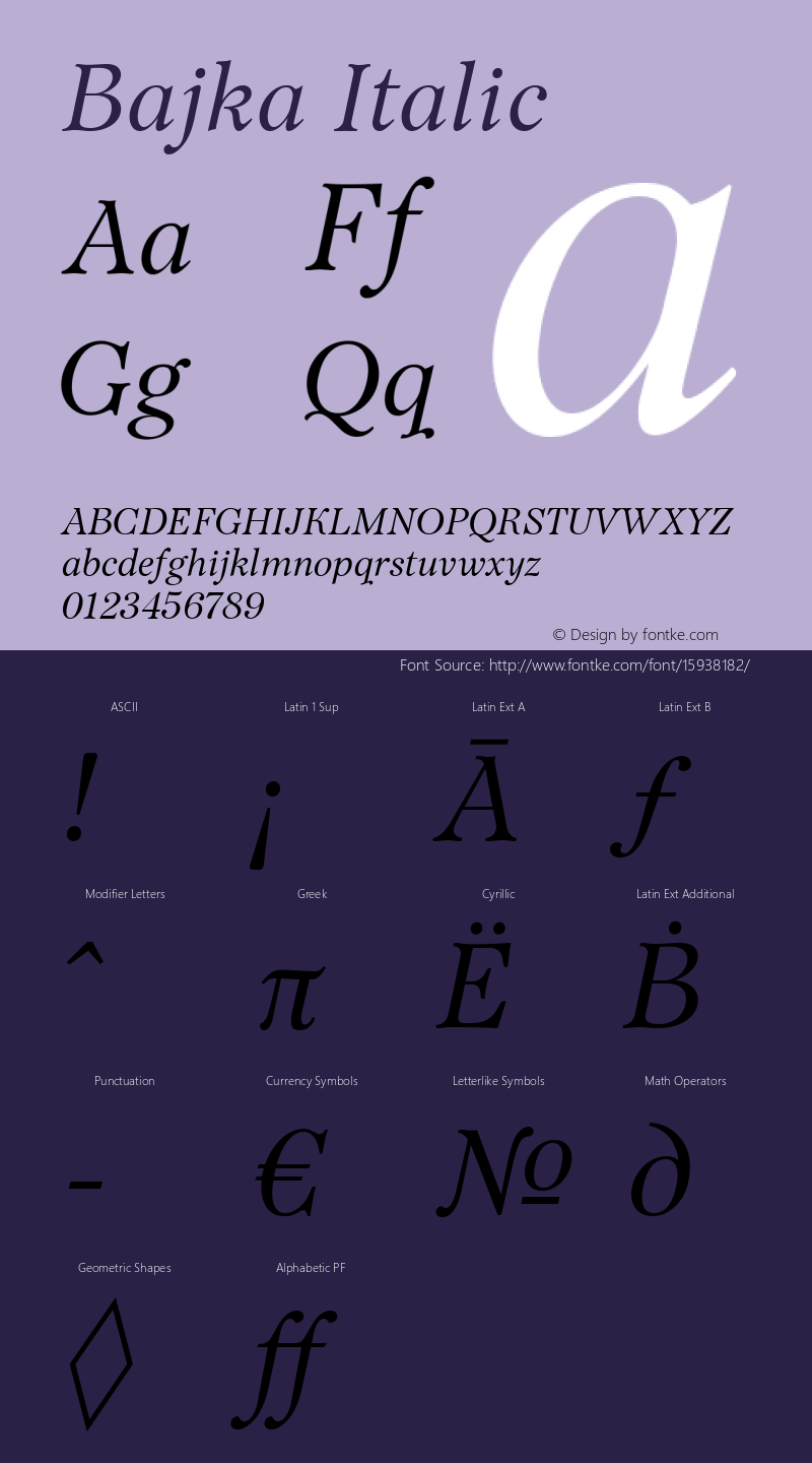 Bajka Italic Version 1.000 2015 initial release;com.myfonts.easy.posterizer-kg.bajka.italic.wfkit2.version.4uKQ图片样张